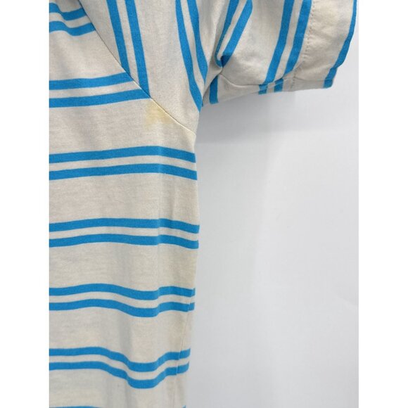 Patagonia Shirt Mens L Blue Striped Cotton In Conversion Polo Short Sleeve - Picture 4 of 5
